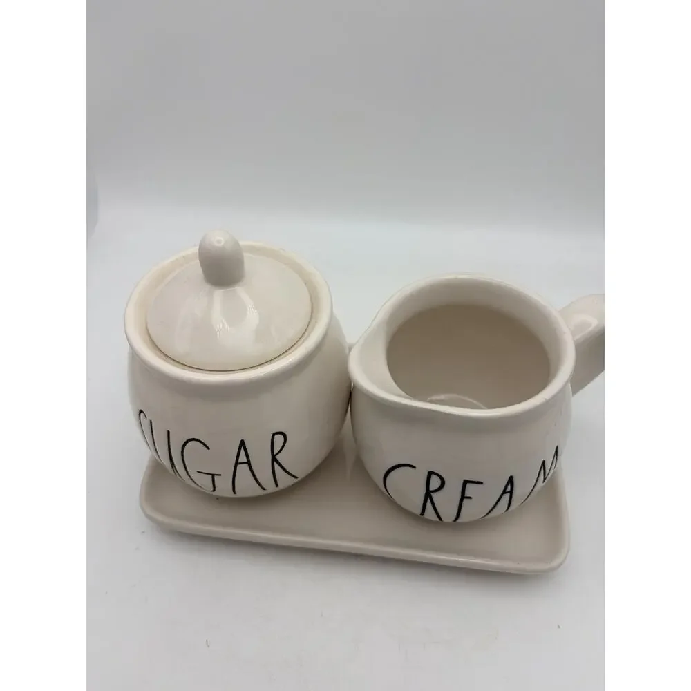 RAE DUNN Sugar And Creamer On Matching Tray 15
